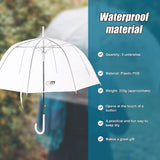 NNEDSZ 5x Clear Transparent Rain Walking Umbrella Parasol PVC Dome Wedding Party Favour