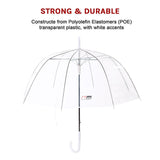 NNEDSZ 5x Clear Transparent Rain Walking Umbrella Parasol PVC Dome Wedding Party Favour