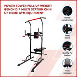NNEDSZ Power Tower Pull Up Weight Bench Dip Multi Station Chin Up Home Gym Equipment