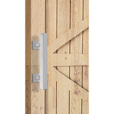 NNEDSZ 12" Square Pull and Flush Door Handle Set Stainless Steel Barn Door Hardware