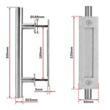 NNEDSZ 12" Barn Door Handle Sliding Flush Pull Wood Door Gate Hardware Stainless Steel
