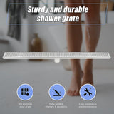 NNEDSZ 900mm Bathroom Shower Stainless Steel Grate Drain w/Centre outlet Floor Waste Square Pattern