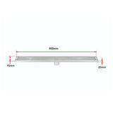 NNEDSZ 900mm Bathroom Shower Stainless Steel Grate Drain w/Centre outlet Floor Waste Square Pattern