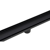 NNEDSZ 800mm Tile Insert Shower Bathroom Black Grate Drain w/Centre outlet Floor Waste