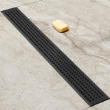 NNEDSZ 800mm Bathroom Shower Black Grate Drain w/Centre outlet Floor Waste