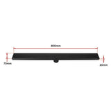 NNEDSZ 800mm Bathroom Shower Black Grate Drain w/Centre outlet Floor Waste