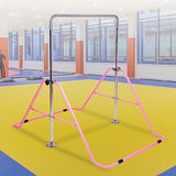 NNEDSZ Kids Gymnastics Bars Training Horizontal Bar Monkey Kip Bar Pink