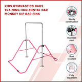 NNEDSZ Kids Gymnastics Bars Training Horizontal Bar Monkey Kip Bar Pink