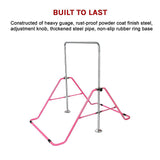 NNEDSZ Kids Gymnastics Bars Training Horizontal Bar Monkey Kip Bar Pink