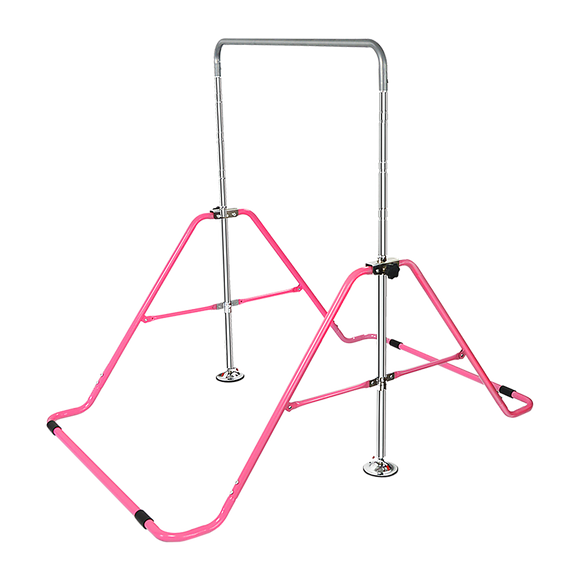 NNEDSZ Kids Gymnastics Bars Training Horizontal Bar Monkey Kip Bar Pink