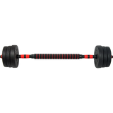 NNEDSZ 20kg Adjustable Rubber Dumbbell Set Barbell Home GYM Exercise Weights