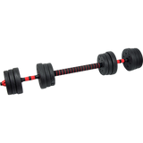 NNEDSZ 20kg Adjustable Rubber Dumbbell Set Barbell Home GYM Exercise Weights