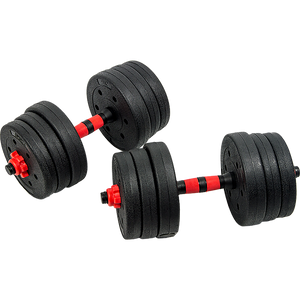 NNEDSZ 20kg Adjustable Rubber Dumbbell Set Barbell Home GYM Exercise Weights