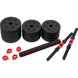 NNEDSZ 20kg Adjustable Rubber Dumbbell Set Barbell Home GYM Exercise Weights