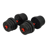 NNEDSZ 30kg Adjustable Rubber Dumbbell Set Barbell Home GYM Exercise Weights