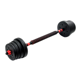 NNEDSZ 30kg Adjustable Rubber Dumbbell Set Barbell Home GYM Exercise Weights