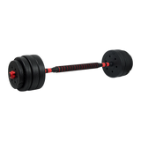 NNEDSZ 40kg Adjustable Rubber Dumbbell Set Barbell Home GYM Exercise Weights