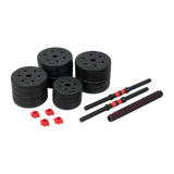 NNEDSZ 40kg Adjustable Rubber Dumbbell Set Barbell Home GYM Exercise Weights