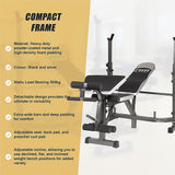 NNEDSZ Multi Station Home Gym Weight Bench Press Leg Equipment Set Fitness Exercise