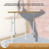 NNEDSZ Wooden Portable Ballet Bar Stretch Barre Dance Bar 1.5M Freestanding Ballet Bar