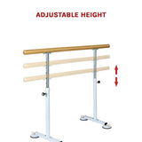 NNEDSZ Wooden Portable Ballet Bar Stretch Barre Dance Bar 1.5M Freestanding Ballet Bar