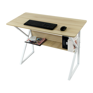 NNEDSZ Wood & Metal Computer Desk with Shelf Home Office Furniture