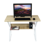 NNEDSZ Wood & Metal Computer Desk with Shelf Home Office Furniture