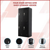NNEDSZ Four-Door Office Gym Shed Storage Locker