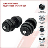 NNEDSZ 50KG Dumbbell Adjustable Weight Set