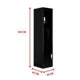 NNEDSZ Black Two-Door L-shaped Office Gym Shed Storage Lockers