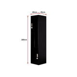 NNEDSZ Black Two-Door L-shaped Office Gym Shed Storage Lockers