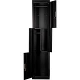 NNEDSZ Black Two-Door L-shaped Office Gym Shed Storage Lockers
