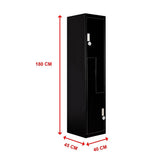 NNEDSZ Black Two-Door L-shaped Office Gym Shed Storage Lockers