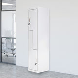 NNEDSZ Grey Two-Door L-shaped Office Gym Shed Storage Lockers