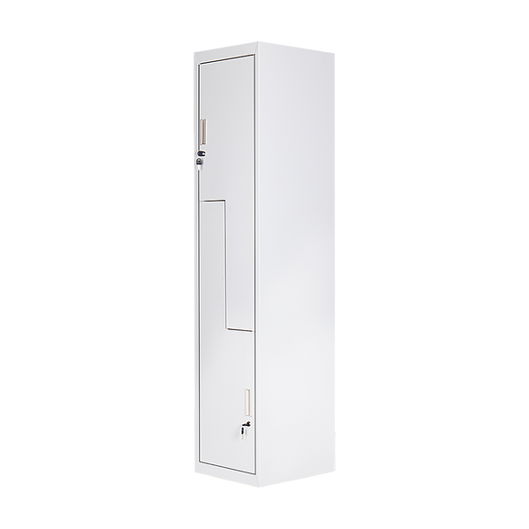 NNEDSZ Grey Two-Door L-shaped Office Gym Shed Storage Lockers