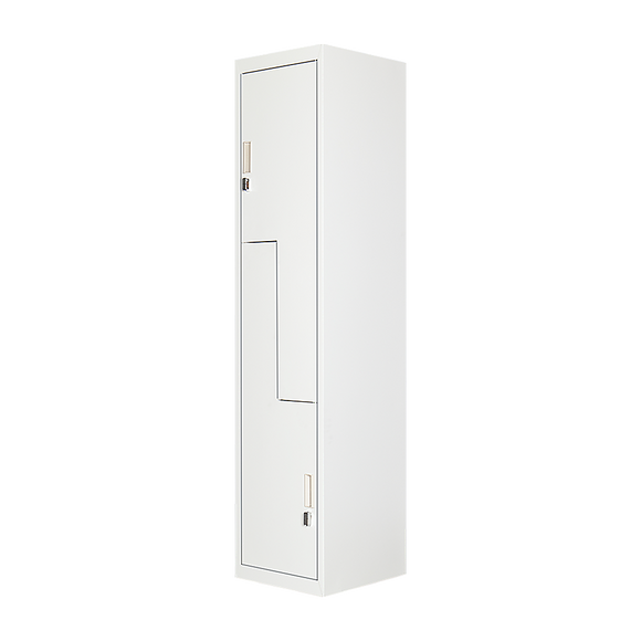 NNEDSZ Grey Two-Door L-shaped Office Gym Shed Storage Lockers