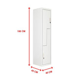 NNEDSZ Grey Two-Door L-shaped Office Gym Shed Storage Lockers