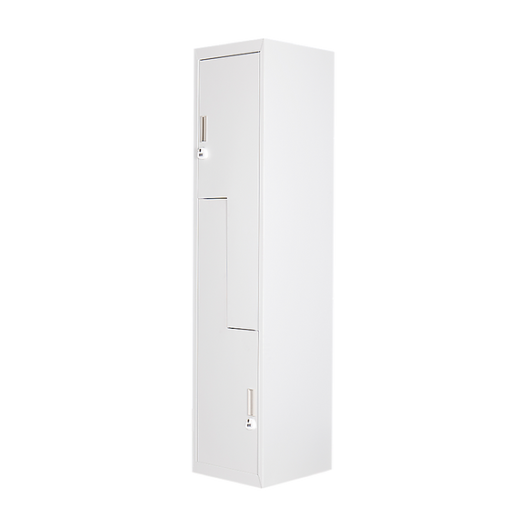 NNEDSZ Grey Two-Door L-shaped Office Gym Shed Storage Lockers