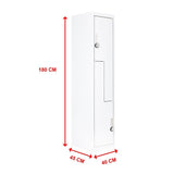NNEDSZ Grey Two-Door L-shaped Office Gym Shed Storage Lockers
