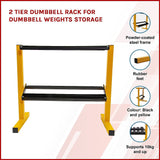 NNEDSZ 2 Tier Dumbbell Rack for Dumbbell Weights Storage