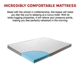 NNEDSZ Palermo Queen Memory Foam Mattress Topper Cooling Gel Infused CertiPUR Approved
