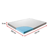NNEDSZ Palermo Queen Memory Foam Mattress Topper Cooling Gel Infused CertiPUR Approved