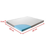 NNEDSZ Palermo King Memory Foam Mattress Topper Cooling Gel Infused CertiPUR Approved