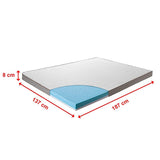 NNEDSZ Palermo Double Memory Foam Mattress Topper Cooling Gel Infused CertiPUR Approved