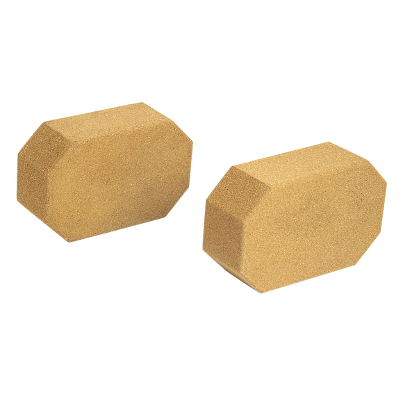 NNEDSZ Natural Cork Octagon Yoga Blocks Brick Exercise 2 pcs Set Eco Non-Slip