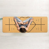 NNEDSZ Natural Cork TPE Yoga Mat Sports Eco Friendly Exercise Fitness Gym Pilates
