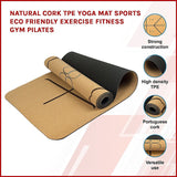 NNEDSZ Natural Cork TPE Yoga Mat Sports Eco Friendly Exercise Fitness Gym Pilates