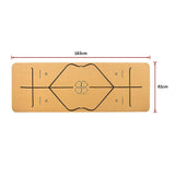 NNEDSZ Natural Cork TPE Yoga Mat Sports Eco Friendly Exercise Fitness Gym Pilates