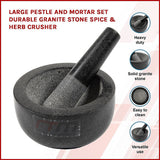 NNEDSZ Large Pestle and Mortar Set Durable Granite Stone Spice & Herb Crusher