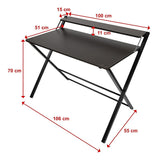 NNEDSZ Folding Desk with Shelf Computer Laptop PC Table Side Home Office Furniture